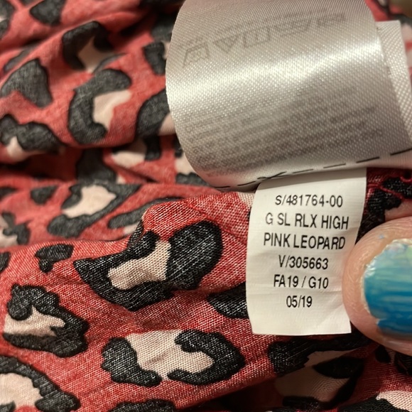 Old navy flowy leopard tank GUC - Picture 4 of 6